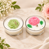 Pink Flower Tea Light Candle – Luxury Soy Wax Candle