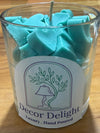 Ocean Breeze Vanilla Soy Wax Chunk Candle – Hand-Poured Blue Glass Jar Candle