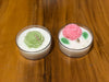 Lime & Rose Floral Candle Duo – Handmade Pink and Green Flower Candles
