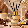 Decor Delight Filter Kaapi Coffee & Vanilla Reed Diffuser with 6 Black Reed Sticks – 50 mL Home Fragrance