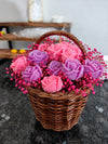 Floral Elegance – Flower Scented Candle Basket