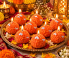 Boondi Ladoo Inspired Candle – Handmade Orange & Cinnamon Scented Festive Gift Candle