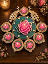 Royal Lotus Urli Candle Set – Festive Décor & Gifting